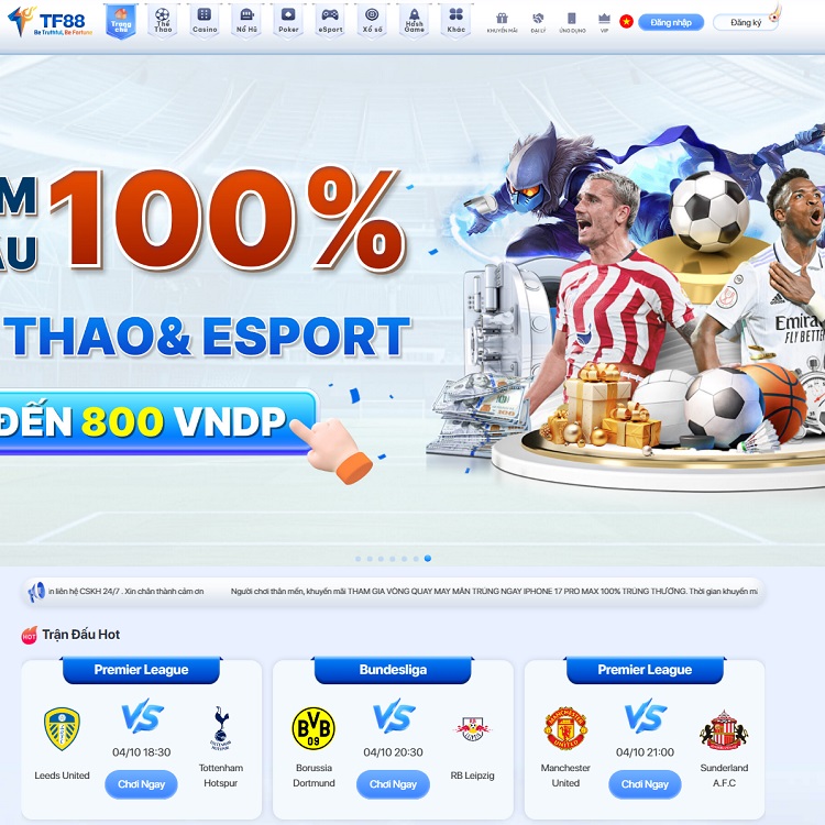 Vì sao nên tham gia cá độ bóng đá tại TF88?